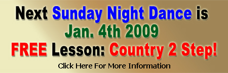 Next Sunday Night Dance is...